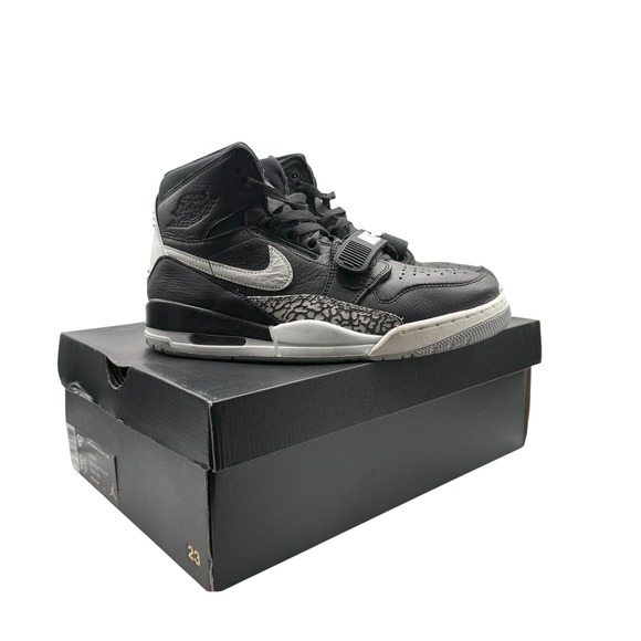 Air Jordan Legacy 312 Black White‎ Silver Mens AV3922-001 High Top Sneakers